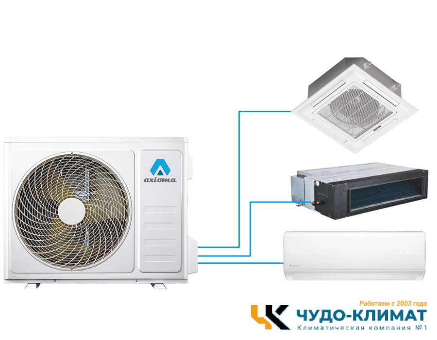 Внешний блок мульти сплит-системы на 2 комнаты Axioma ASB14M2Z1R1