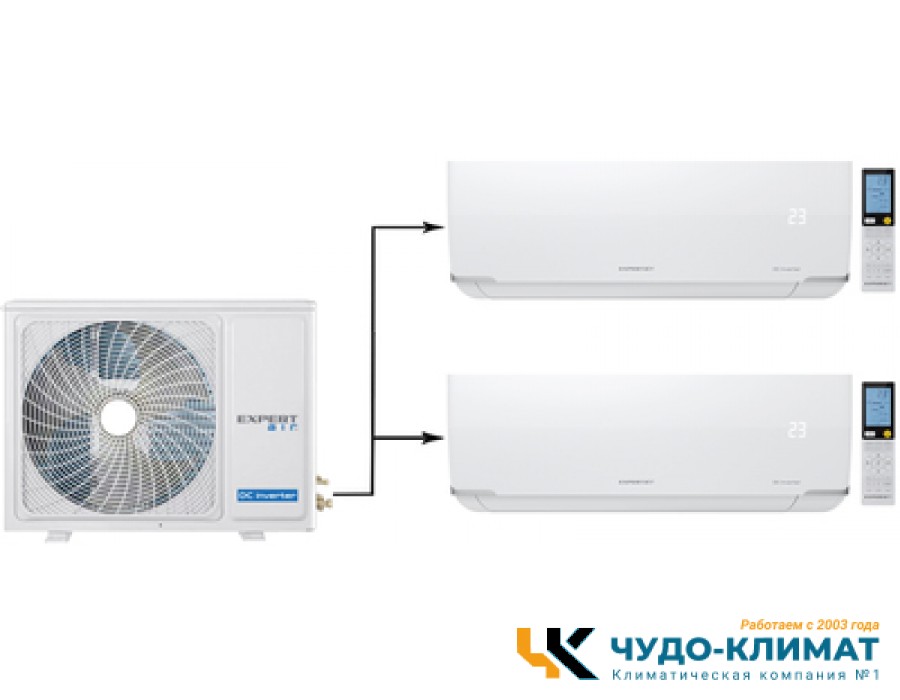 Мульти сплит система EXPERTAIR Multi proff ZACM-IE/2/14NPZ/ZAC-MIE/PR09NPZ*2