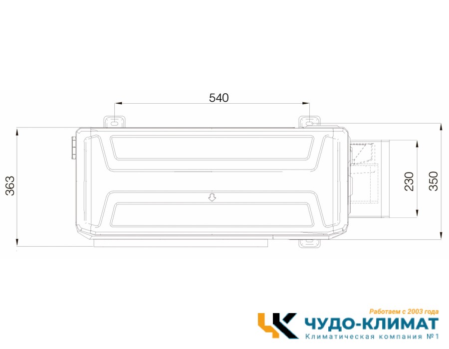 Кассетный кондиционер Excon CR-01-0712