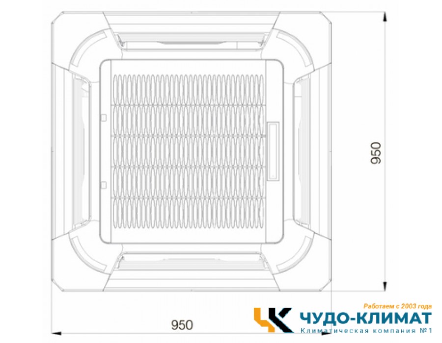 Кассетный кондиционер Excon CR-01-1022