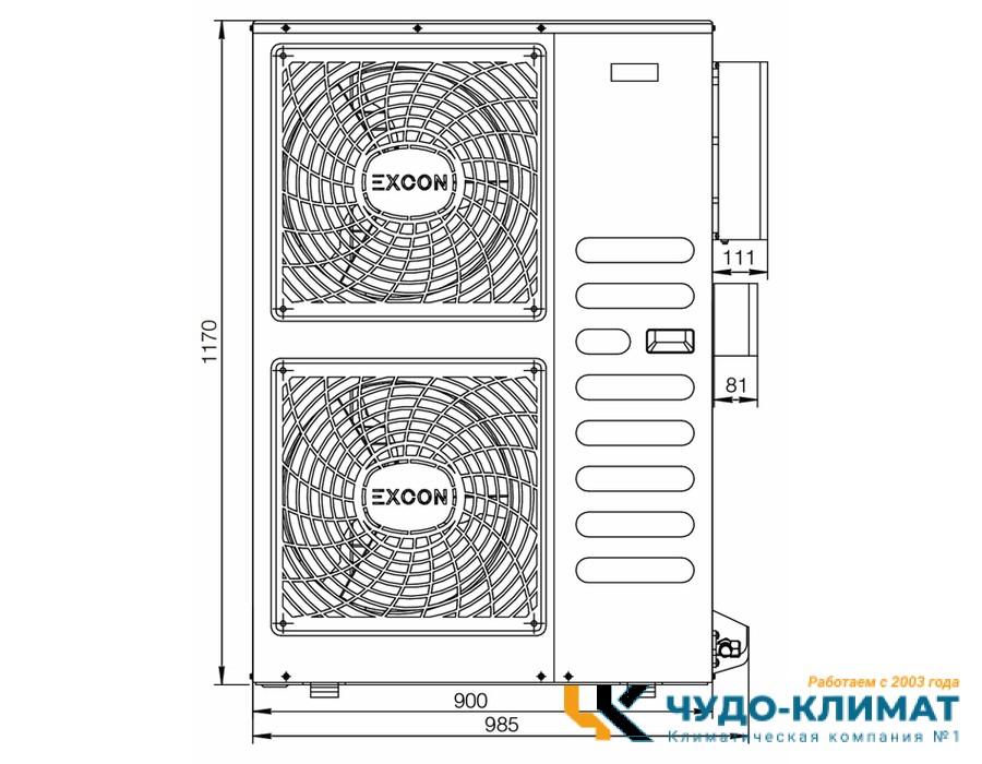 Напольно-потолочный кондиционер Excon CR-01-1422
