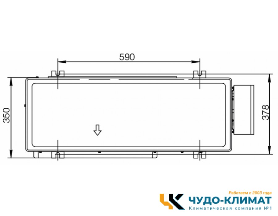 Кассетный кондиционер Excon CR-01-1622