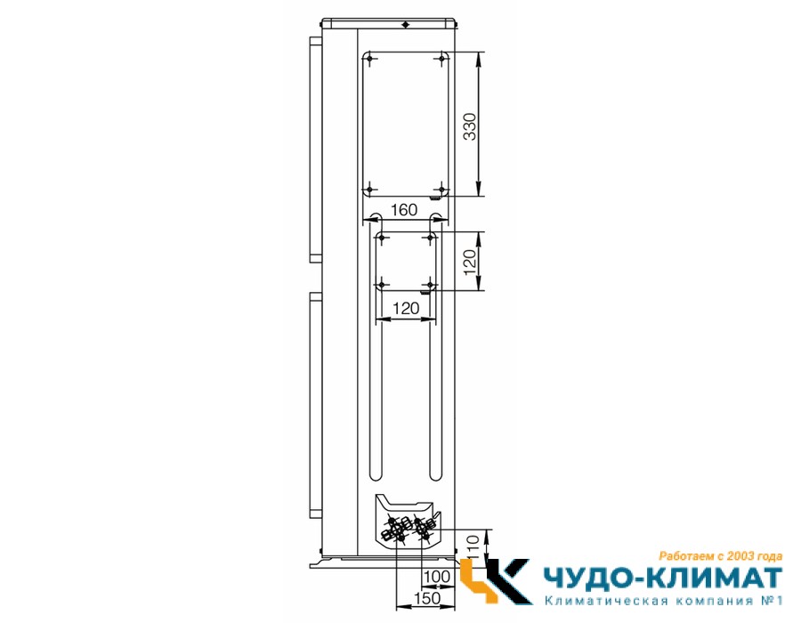 Напольно-потолочный кондиционер Excon CR-01-1622