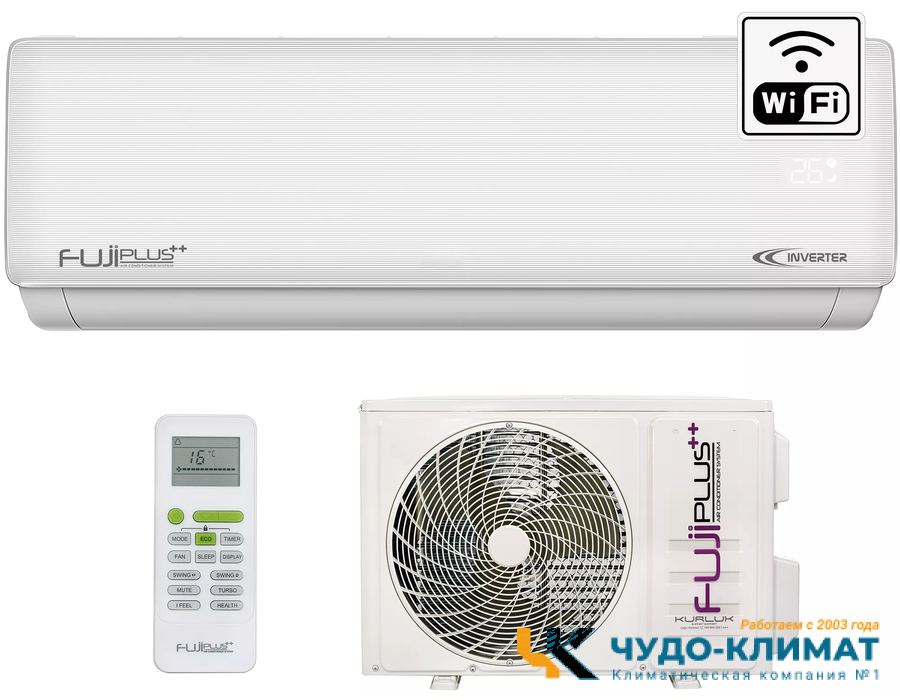 Кондиционер Fujiplus Akira FP-12 TI/TD Wi-fi