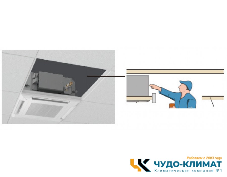 Кассетный внутренний блок мульти сплит-системы Fujitsu AUXG12KVLA/UTGUFYFW