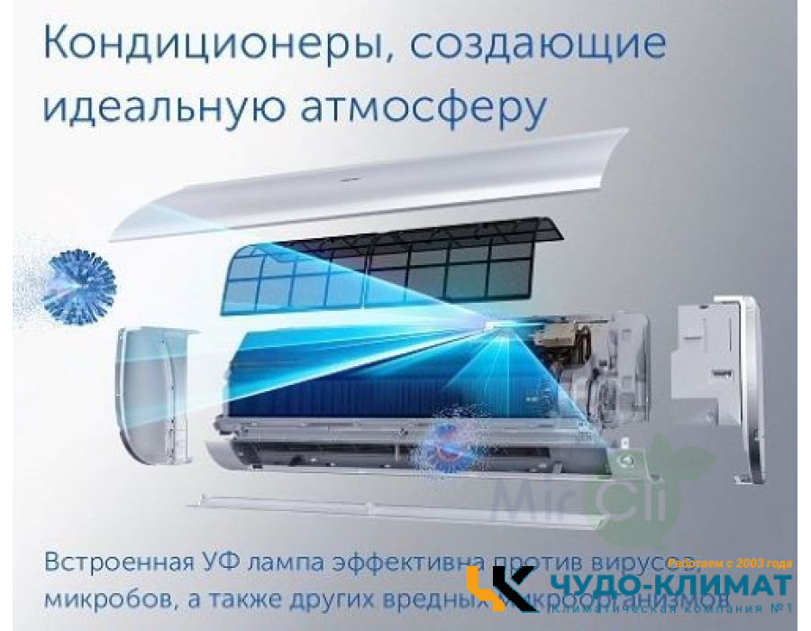 Мульти сплит-система на 2 комнаты Haier Lightera Super Match 2U40S2SM1FA/AS09NS6ERA-G/AS09NS6ERA-B