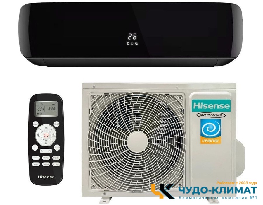Кондиционер Hisense Black Crystal Super AS-10UW4RVETG01(B) WI-FI