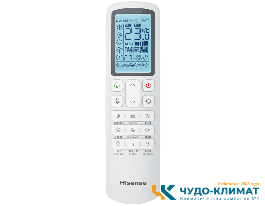 Кассетный внутренний блок мульти-сплит системы Hisense Free Match ACT-12UR4RCC8/PE-QEA/LD Wi-Fi