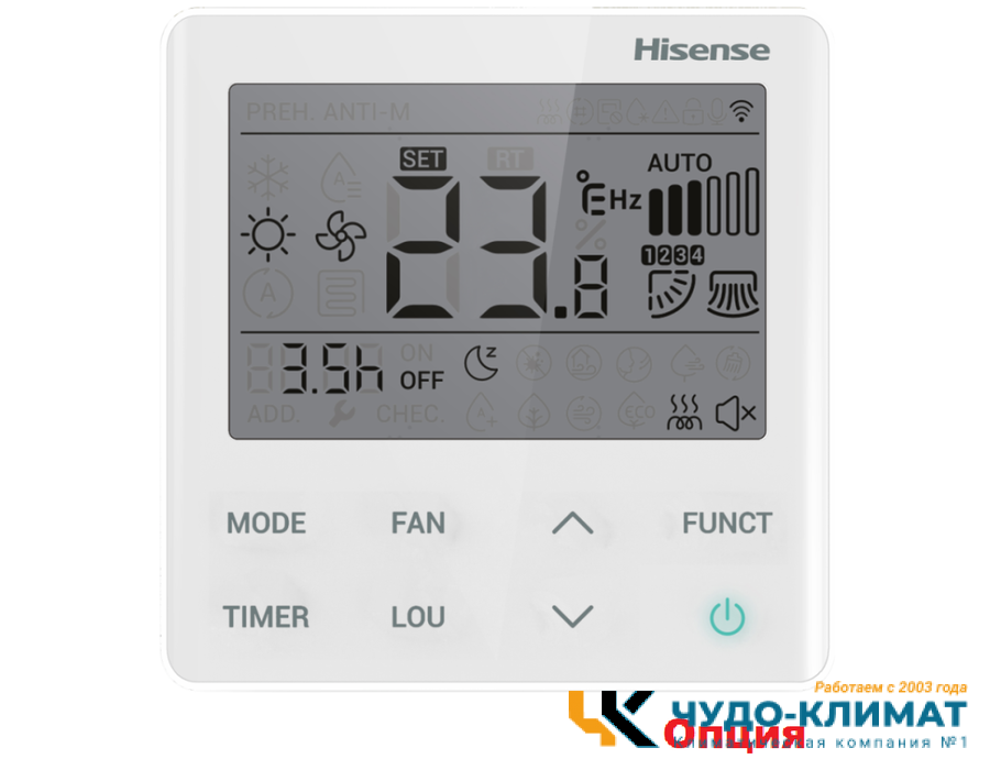 Напольно-потолочный внутренний блок мульти-сплит системы Hisense Free Match AVT-24UR4RB8 Wi-Fi