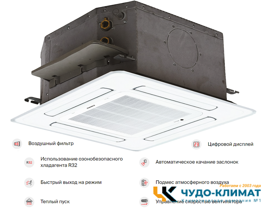 Кассетный внутренний блок мульти сплит-системы Kentatsu KMZA50HZRN1/KPU65-D
