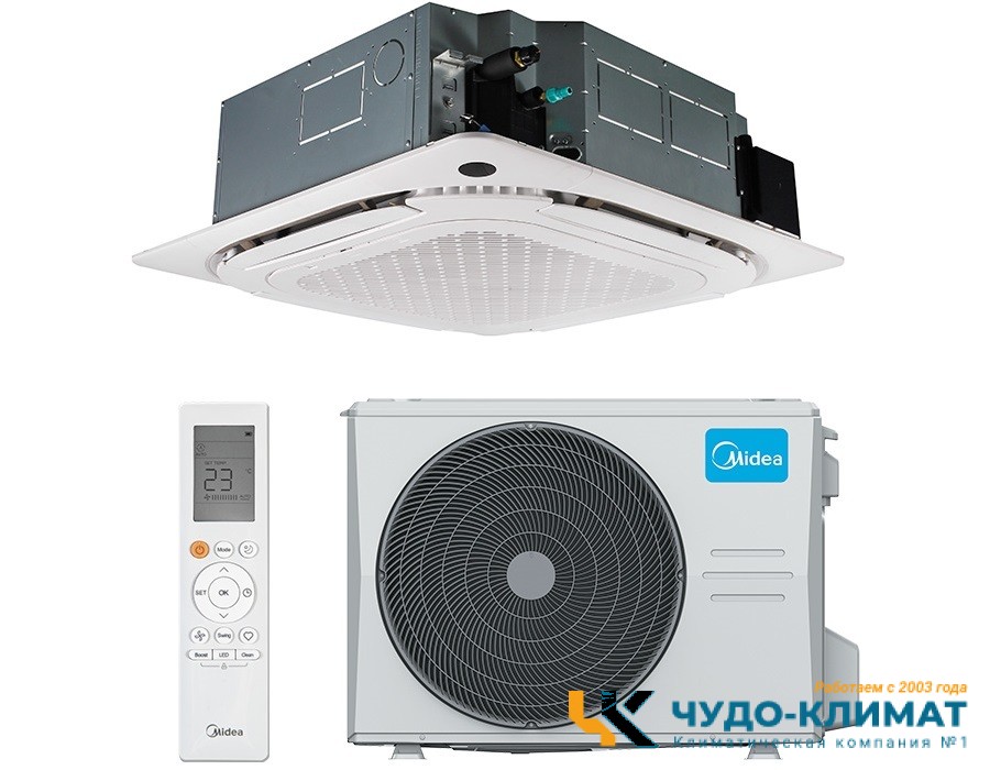Кассетный кондиционер Midea MCD1-24HRN1-Q/MOX431U-24HN1-Q/-40