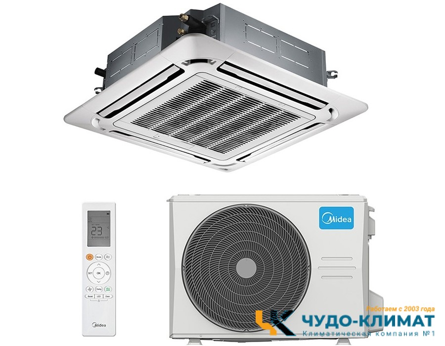 Кассетный кондиционер Midea MCD-24HRN1-Q/MOU-24HN1-Q/-40/T-MBQ-02M4