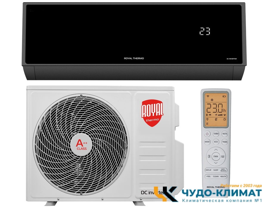 Кондиционер Royal Thermo Barocco RTBI-24HN8_V2/black
