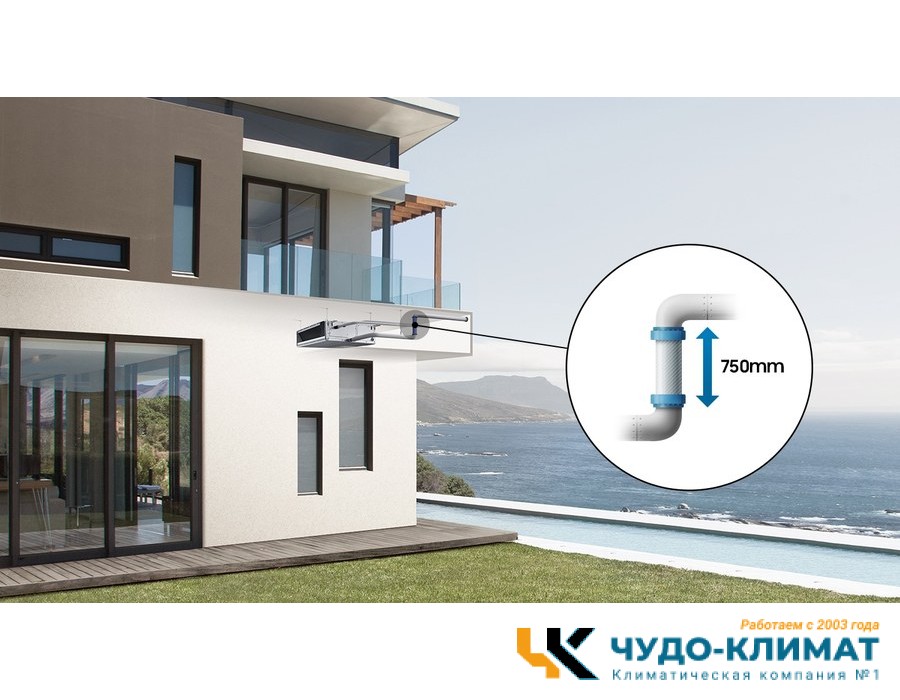 Канальный внутренний блок мульти сплит-системы Samsung AJ052TNLPKH/EA